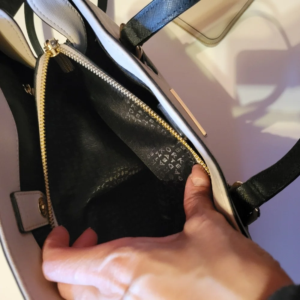 Kate Spade Laurel Two Tone Handbag & Wallet Set EUC. Career Neutral Work Jet Set